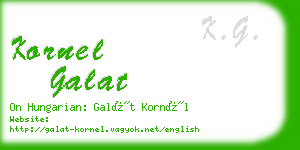 kornel galat business card